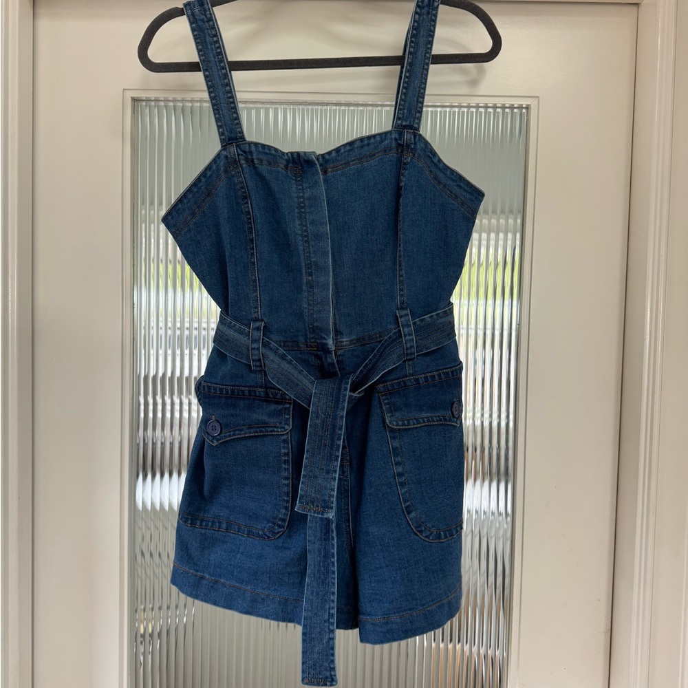 Olivaceous Blue Denim Jumpsuit
